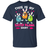 This Is My Easter Pajama Shirt Funny Rabbit Dabbing Easter Eggs Matching Shirt For Kids Men Women Christian Gifts T-Shirt - Macnystore