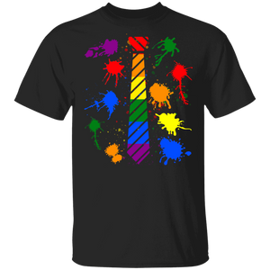 Pride LGBT Tie Proud LGBT Gay Lesbian Gifts T-Shirt - Macnystore