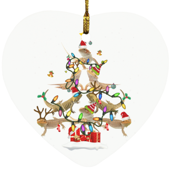 Decorative Hanging Ornaments Bearded Dragon Christmas Tree Xmas Light SUBORNH Heart Ornament - Macnystore