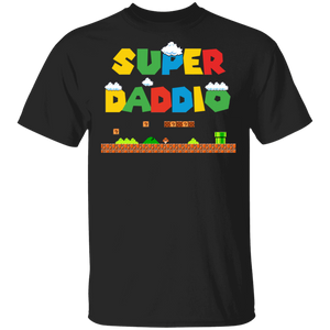 Super Daddio Funny Gamer Nerd Father's Day T-Shirt - Macnystore