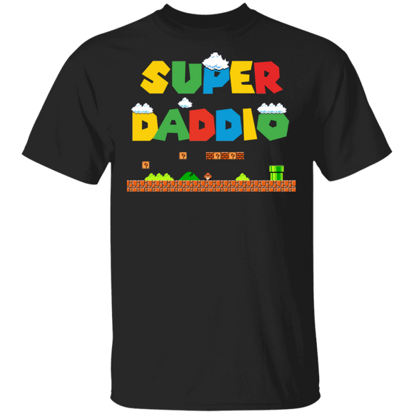 Super Daddio Funny Gamer Nerd Father's Day T-Shirt - Macnystore