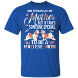 Any Woman Can Be A Mother Someone Special Maltese Mom Floral Maltese Shirt Matching Maltese Dog Lover Mother's Day Gifts T-Shirt - Macnystore