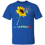 Faith Hope Cure Butterfly Autism Awareness Sunflower Gifts T-Shirt - Macnystore