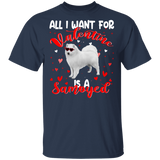 All I Want For Valentine Is A Samoyed Dog Pet Lover Matching Shirts For Couples Boys Girl Women Personalized Valentine T-Shirt - Macnystore