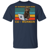 Vintage Retro My Working From Home Co-Worker Funny Sproodle Beside Laptop Shirt Matching Sproodle Dog Lover Owner Gifts T-Shirt - Macnystore