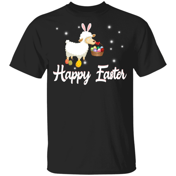 Bunny Sheep Pulls Eggs Basket Funny Rabbit Bunny Eggs Easter Day Matching Shirt For Kids Men Women Sheep Lover Farmer Gifts Youth T-Shirt - Macnystore