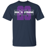 Oskar Strong Purple Ribbon Oscar Football Lover Player Cancer Awareness Gifts T-Shirt - Macnystore