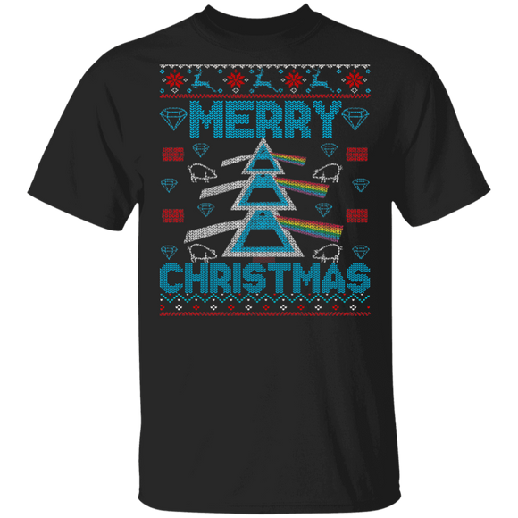 Christmas Shirt Merry Christmas Cool Christmas Sweater Pink X-mas Floyd Santa Lover Gifts T-Shirt - Macnystore