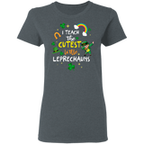 I Teach The Cutest Little Leprechaun Teacher St Patricks Day Ladies T-Shirt - Macnystore