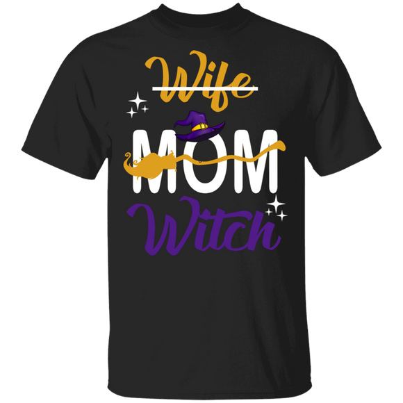 Halloween Witch Shirt Wife Mom Witch Funny Halloween Wife Mom Women Witch Lover Gifts Halloween T-Shirt - Macnystore