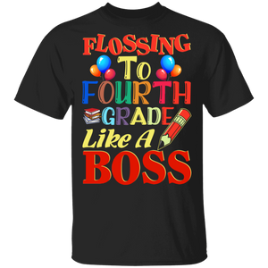 Flossing To 4th Grade Like A Boss Funny Back To School Gifts T-Shirt - Macnystore