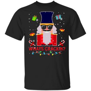 Christmas Nutcracker Shirt Whats Crackin Funny Christmas Lights Nutcracker Lover Gifts T-Shirt - Macnystore