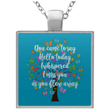 I Whispered I Miss You Cute Butterfly Valentine Square Necklace - Macnystore