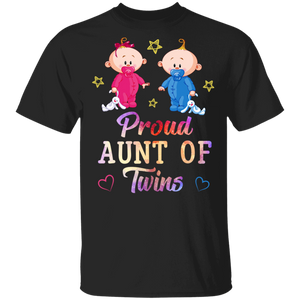 Proud Aunt Of Twins Twin Lover Baby Mother's Day T-Shirt - Macnystore