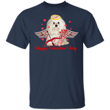 Happy Valentine's Day Cupid Pekingese Dog Pet Lover Matching Shirts For Couples Boys Girls Women Personalized Valentine Gifts T-Shirt - Macnystore