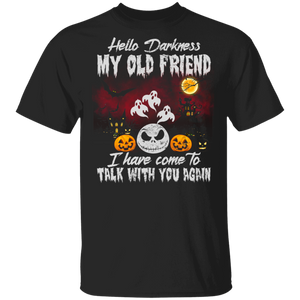 Halloween Shirt Hello Darkness My Old Friends Cool Halloween Pumpkin Lover Gifts Halloween T-Shirt - Macnystore