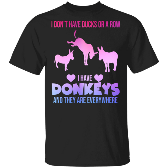 Donkey Farmer Shirt I Have Donkeys And They Are Everywhere Funny Farmer Donkey Lover Gifts T-Shirt - Macnystore