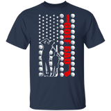 Golf Dad American Flag Shirt Matching Golf Lover Player Fans Coach Trainer Father's Day Gifts T-Shirt - Macnystore