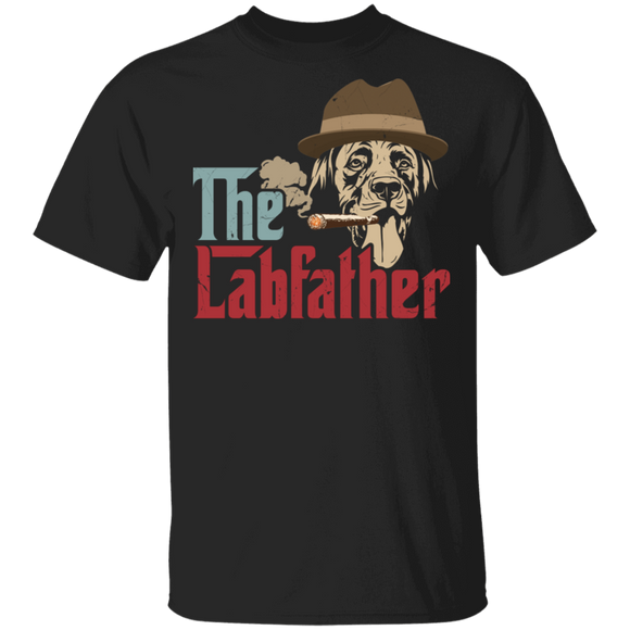 Vintage The Labfather Funny Labrador Retriever Smoking Matching Labrador Retriever Lover Father's Day Gifts T-Shirt - Macnystore