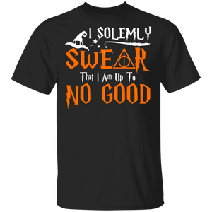 Halloween Witch Shirt I Solemnly Swear That I Am Up To No Good Cool Halloween Witch Wizard Magician Movie Gifts Halloween T-Shirt - Macnystore