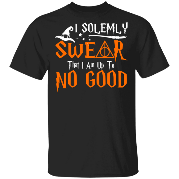 Halloween Witch Shirt I Solemnly Swear That I Am Up To No Good Cool Halloween Witch Wizard Magician Movie Gifts Halloween T-Shirt - Macnystore