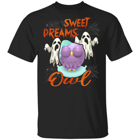 Sweet Dreams Owl Ghostly Boo Owl Halloween Gifts T-Shirt - Macnystore