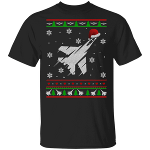 Christmas Air Force Shirt Santa Air Force Ugly Funny Christmas Sweater Air Force Lover Veteran Soldier Gifts T-Shirt - Macnystore