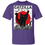 Vintage Catzilla Japanese Sunset Angry Cat Kitten Lover T-Shirt - Macnystore