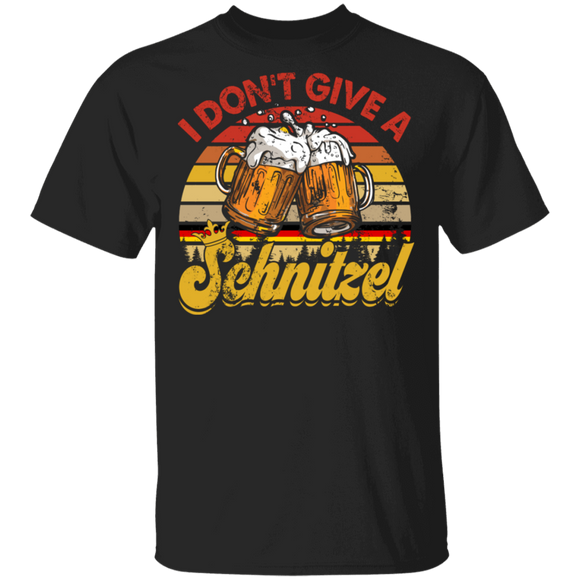 Beer Lover Shirt Vintage Retro I Don't Give A Schnitzel Cool Beer Drinking Lover Gifts T-Shirt - Macnystore