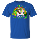 Leprechaun Sloth Riding Unicorn Funny St Patrick's Day T-Shirt - Macnystore
