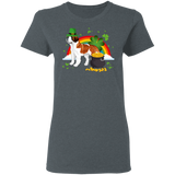 Leprechaun St. Bernard Dog Lover St Patrick's Day Gifts Ladies T-Shirt - Macnystore