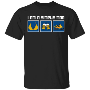 I Am A Simple Man Funny Breasts Beer Snowmobile Shirt Matching Biker Snowmobile Lover Fans Drinker Men Gifts T-Shirt - Macnystore