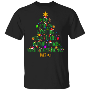 Christmas Christian Shirt For Unto You Is Born This Day In The City Of David A Savior Which Is Christ The Lord  Christian Gifts T-Shirt - Macnystore