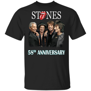 Stones 58th Anniversary Cool The Rolling Stones Rock Band Music Lover Fans Gifts T-Shirt - Macnystore