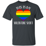 This Is My Valentine Shirt Cute Gay Pride LGBTQ Matching Shirts For Couples Boys Girl Women Personalized Valentine Gifts T-Shirt - Macnystore