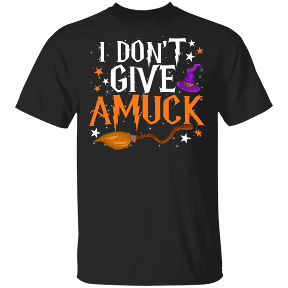 Halloween Witch Shirt I Don't Give Amuck Funny Halloween Witch Pun Lover Gifts Halloween T-Shirt - Macnystore