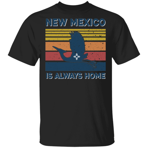 Mexico Lover Shirt Vintage Retro New Mexico Is Always Home Coo Mexico Bird Hunting Lover Gifts T-Shirt - Macnystore