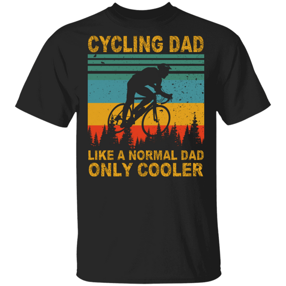 Vintage Retro Cycling Dad Like A Normal Dad Only Cooler Biker Father Day Gifts T-Shirt - Macnystore
