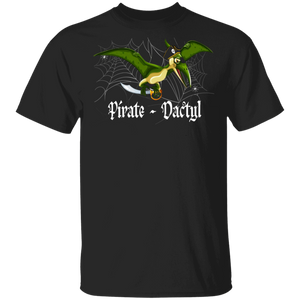 Halloween Pirate Shirt Pirate-Dactyl Funny Dinosaur Halloween Pirate Pterodactyl Flying Gifts Halloween T-Shirt - Macnystore