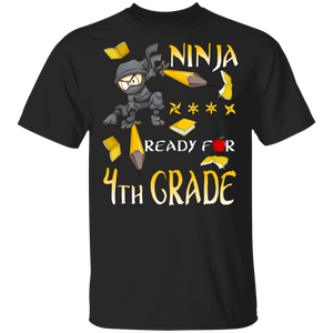 Ninja Ready For 4th Grade Funny Ninja Back To School Kids Gifts T-Shirt - Macnystore