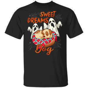 Sweet Dreams Dog Ghostly Boo Dog Halloween Gifts T-Shirt - Macnystore