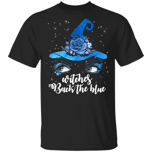 Halloween Witch Police Shirt Witches Back The Blue Cool Halloween Witch Proud Police Lover Gifts Halloween T-Shirt - Macnystore