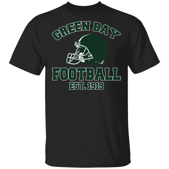 Football Lover Shirt Vintage Green Bay Football Est. 1919 Cool Wisconsin Pride Football Player Lover Gifts T-Shirt - Macnystore