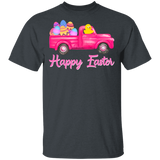 Chick Riding Truck Funny Rabbit Bunny Eggs Easter Day Matching Shirt For Kids Men Women Chick Chicken Lover Farmer Gifts T-Shirt - Macnystore