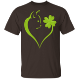 Dabbing Shamrock Cat Heart St Patrick's Day Irish Gifts T-Shirt - Macnystore