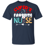 Cupid's Favorite Nurse Valentine Nurse Lover Nursing CNA Funny Nurse Shirt Men Women Wife Husband Fiancee Girlffiend Valentine Gifts T-Shirt - Macnystore