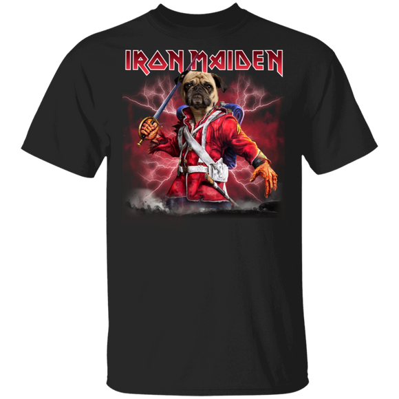 Cool Iron Maiden Pug Shirt Matching Pug Dog Lover Owner Fans Trainer Gifts T-Shirt - Macnystore