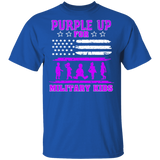 Purple Up For Military Kids Cool America Flag Funny Military Child Month April Children Men Women Gifts T-Shirt - Macnystore