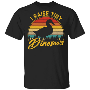 Vintage Retro I Raise Tiny Dinosaurs Funny Duck Lover Gifts T-Shirt - Macnystore