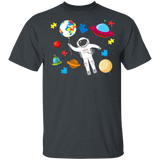 Autism Awesome Awareness Astronaut Space Science Cute Autistic Children Autism Patient Kids Women Men Gifts T-Shirt - Macnystore